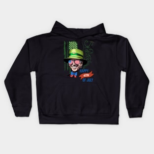 Happy 4th Of July Joe Biden St Patricks Day Leprechaun Hat Kids Hoodie